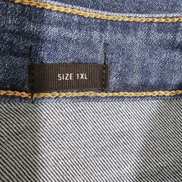 RiSEN rose gold button fly chewed hem high rise skinny jeans size 1XL - Picture 5 of 8